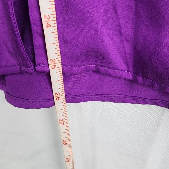 J. Jill Soft Luxe Button Front Shirt Purple Gem Size Small - Picture 7 of 7